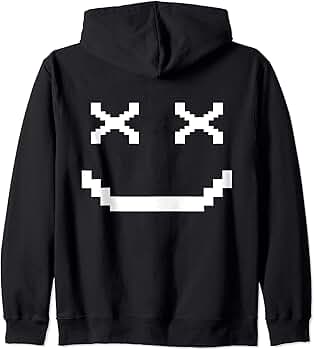 Amazon.com: X Eyed Smile Face | X Eyes Zip Hoodie : Clothing